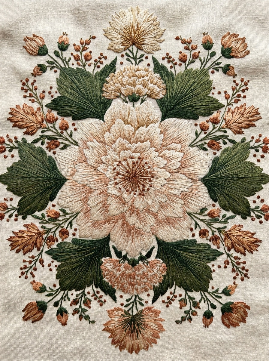 Oversized Home Textile Medallion Jumbo from Jumbo - Large Scale Designs Book 2, a digital embroidery design reference for machine embroidery designs, embroidery patterns and embroidery design reference.