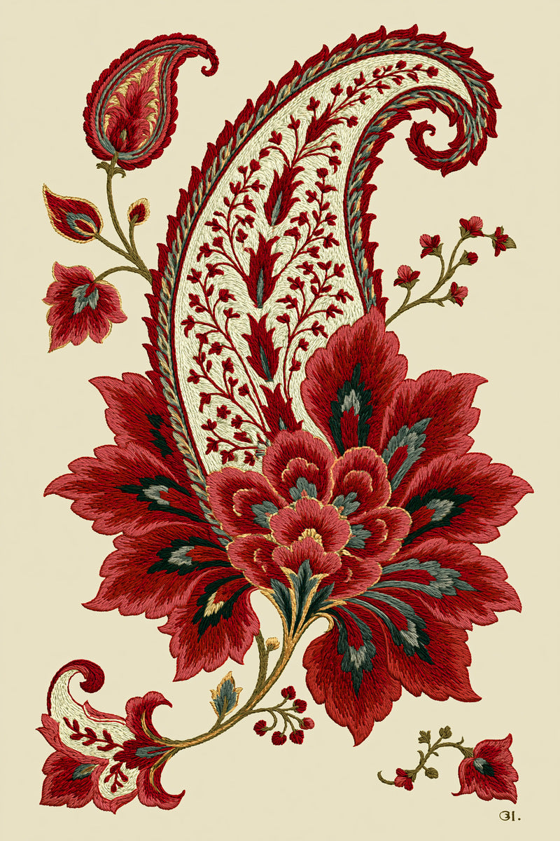 Paisley And Boteh Motif Set from Mughal, Persian & Oriental Embroidery Book 4, a digital embroidery design reference for machine embroidery designs, embroidery patterns and embroidery design reference.