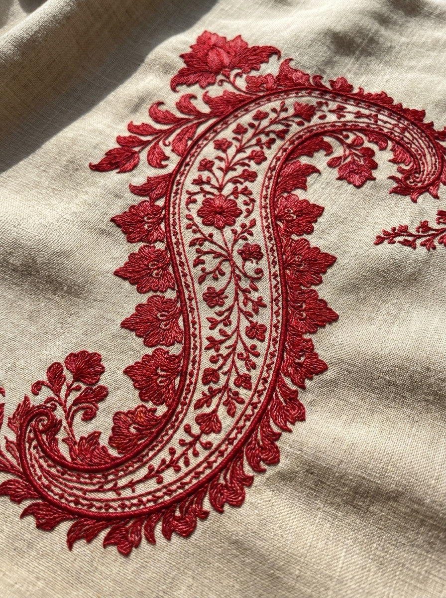 Paisley Corner Ornament Mughal Persian from Mughal, Persian & Oriental Embroidery Book 2, a digital embroidery design reference for machine embroidery designs, embroidery patterns and corner embroidery.