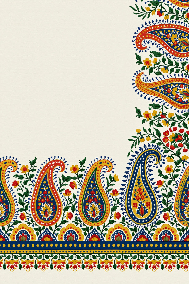 Paisley Mini Border Unit Mughal from Mughal & Persian Garden Embroidery Book 1, a digital embroidery design reference for machine embroidery designs, embroidery patterns and border and edge embroidery.