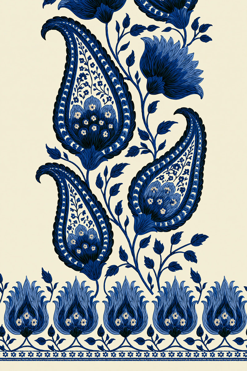Paisley Mini Border Unit Mughal from Mughal & Persian Garden Embroidery Book 6, a digital embroidery design reference for machine embroidery designs, embroidery patterns and border and edge embroidery.