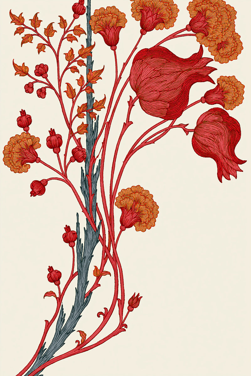 Persian Cypress Corner Motif Mughal from Mughal, Persian & Oriental Embroidery Book 1, a digital embroidery design reference for machine embroidery designs, embroidery patterns and corner embroidery.