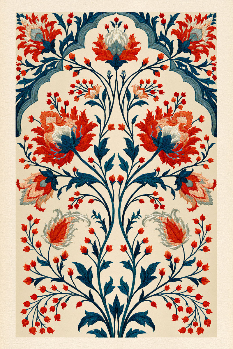 Persian Garden Modular Frame System from Mughal & Persian Garden Embroidery Book 4, a digital embroidery design reference for machine embroidery designs, embroidery patterns and frames and monogram spaces.