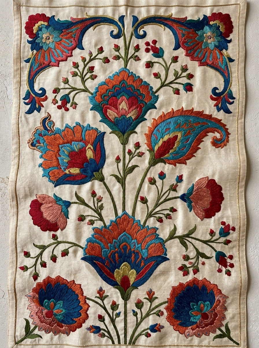 Persian Garden Modular Frame System from Mughal & Persian Garden Embroidery Book 1, a digital embroidery design reference for machine embroidery designs, embroidery patterns and frames and monogram spaces.