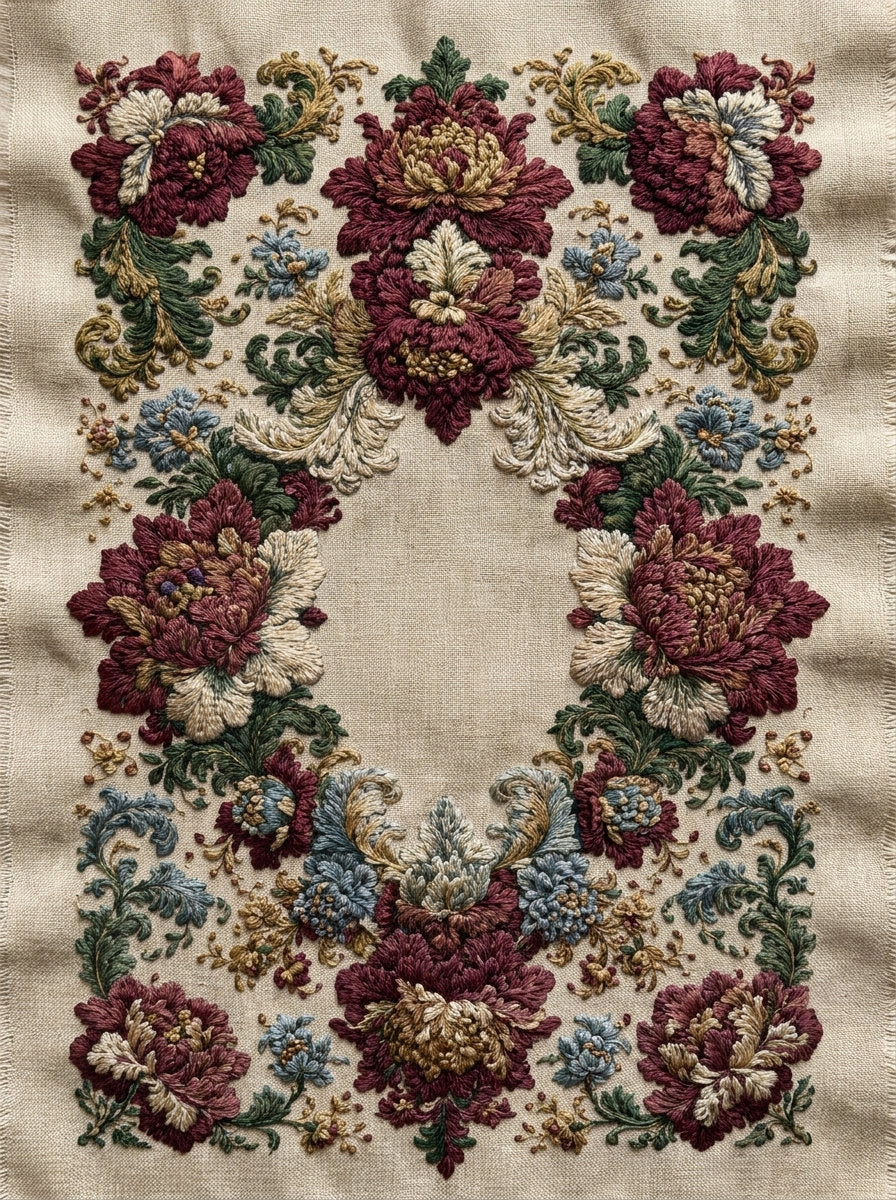 Petal Border And Frame Library from Neo Baroque Petal Forms Book 1, a digital embroidery design reference for machine embroidery designs, embroidery patterns and border and edge embroidery.