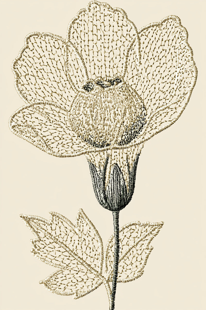 Petal Lace Single Flower from Lace Embroidery & Broderie Designs Book 4, a digital embroidery design reference for machine embroidery designs, embroidery patterns and lace and broderie details.
