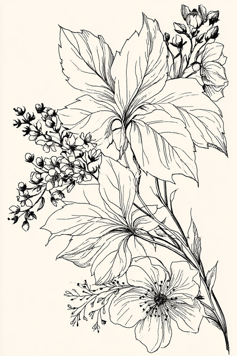Pillow Corner Arrangement from Botanical Embroidery Designs Book 2, a digital embroidery design reference for machine embroidery designs, embroidery patterns and corner embroidery.