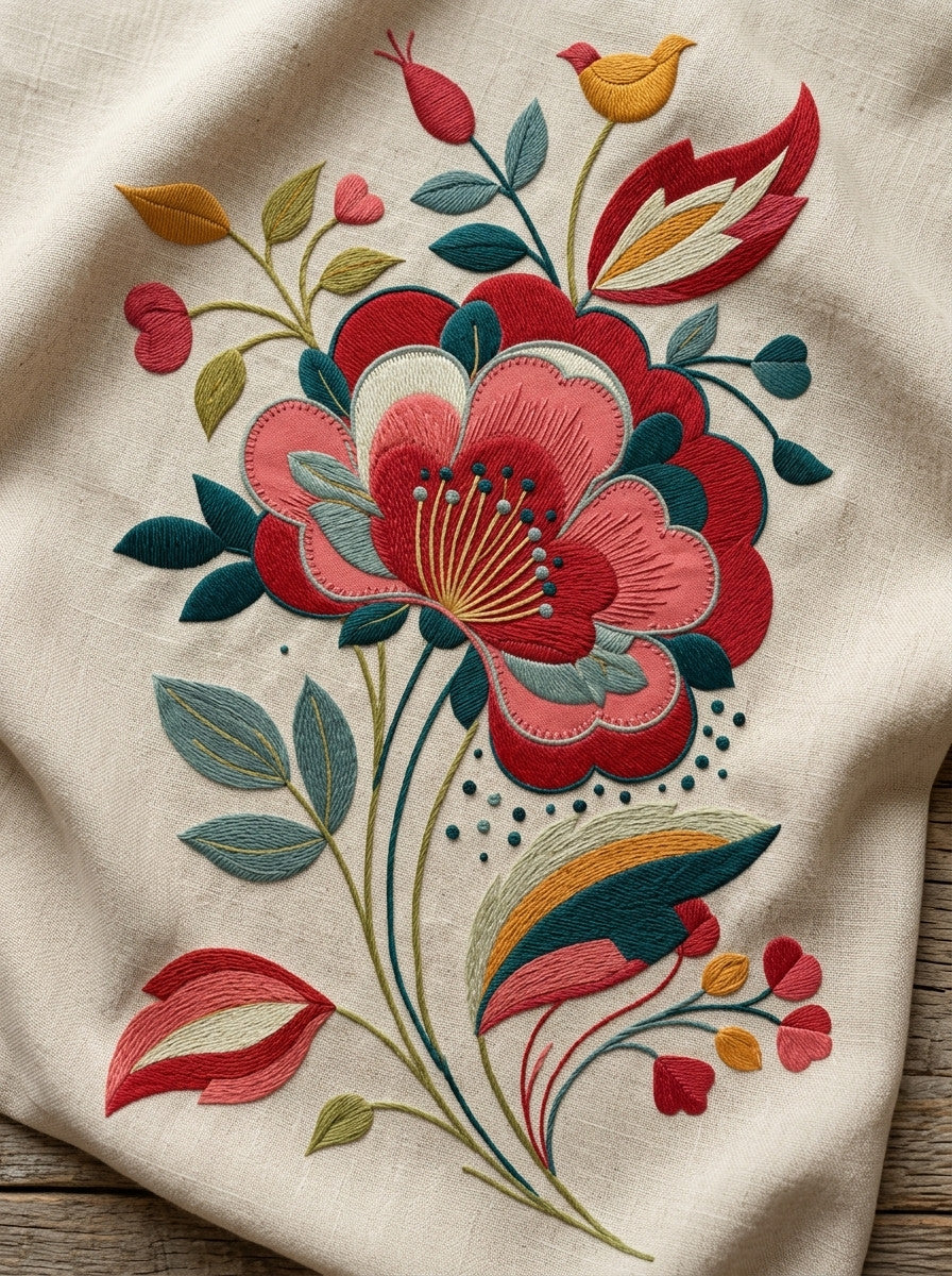 Pillow Flower Appliqu Motif Appliqu 02 from Appliqué Compatible Designs Book 4, a digital embroidery design reference for machine embroidery designs, embroidery patterns and linen and home textile projects.