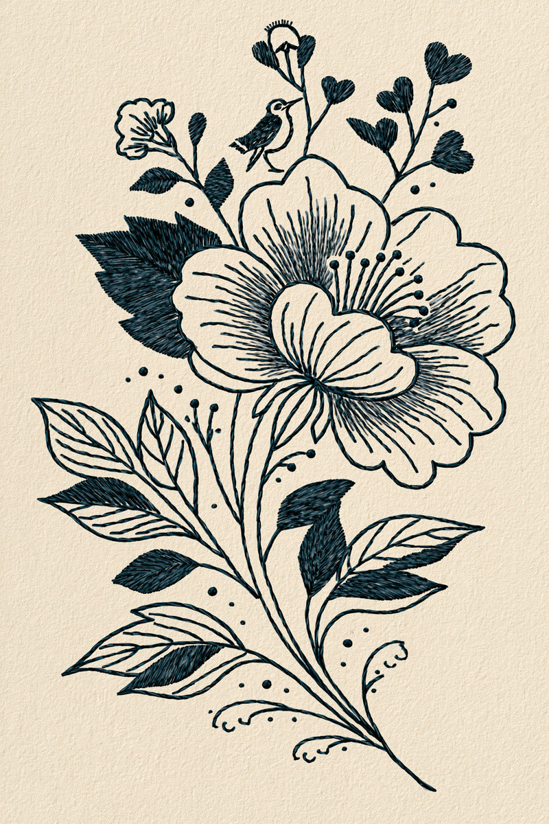 Pillow Flower Appliqu Motif Appliqu from Appliqué Compatible Designs Book 1, a digital embroidery design reference for machine embroidery designs, embroidery patterns and linen and home textile projects.