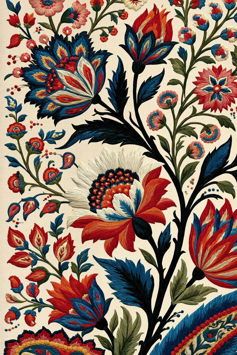 Pillow Home Textile And Palace from Mughal & Persian Garden Embroidery Book 4, a digital embroidery design reference for machine embroidery designs, embroidery patterns and lace and broderie details.