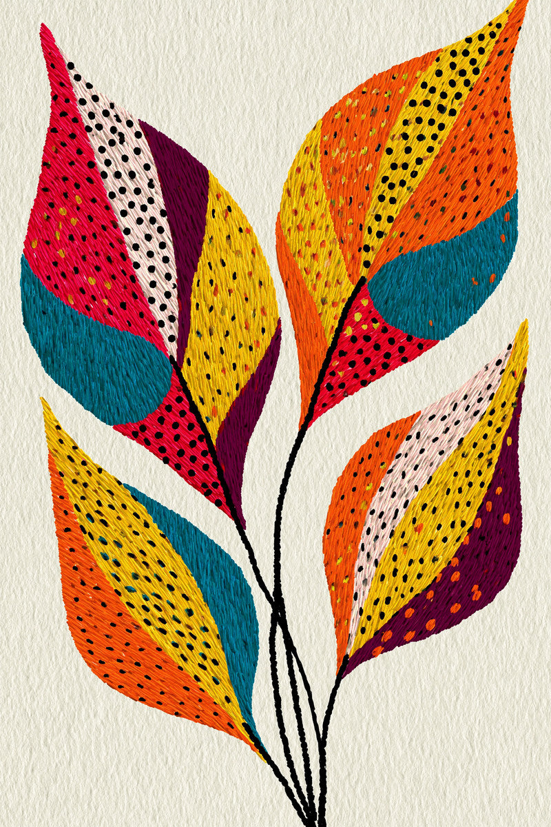 Playful Leaf Pop Accent Color from Color Pop Patches & Playful Motifs Book 1, a digital embroidery design reference for machine embroidery designs, embroidery patterns and small motif and accent designs.