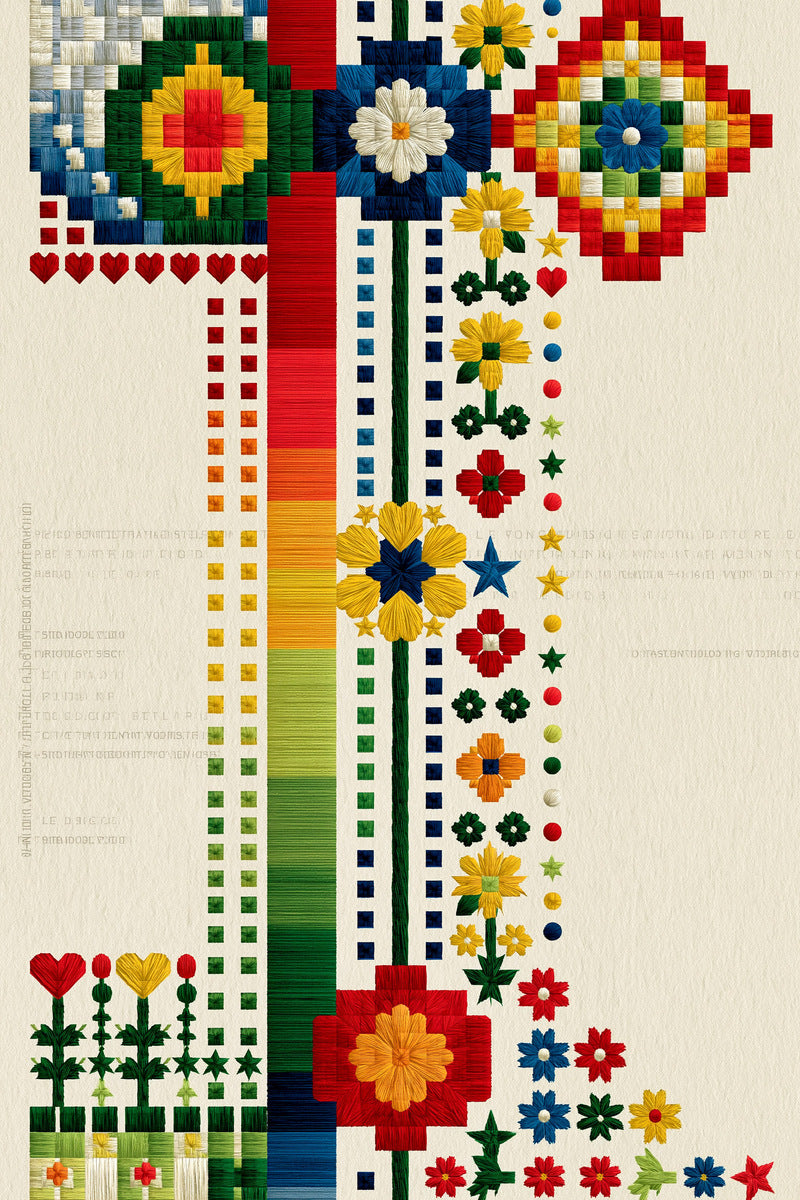 Playful Modular Patch Border Kit from Color Pop Patches & Playful Motifs Book 5, a digital embroidery design reference for machine embroidery designs, embroidery patterns and border and edge embroidery.
