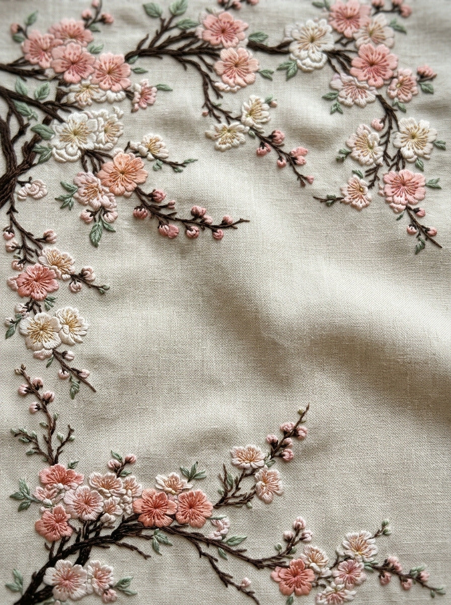 Plum Blossom Gift Frame East from East Asian Inspired Embroidery Book 4, a digital embroidery design reference for machine embroidery designs, embroidery patterns and frames and monogram spaces.