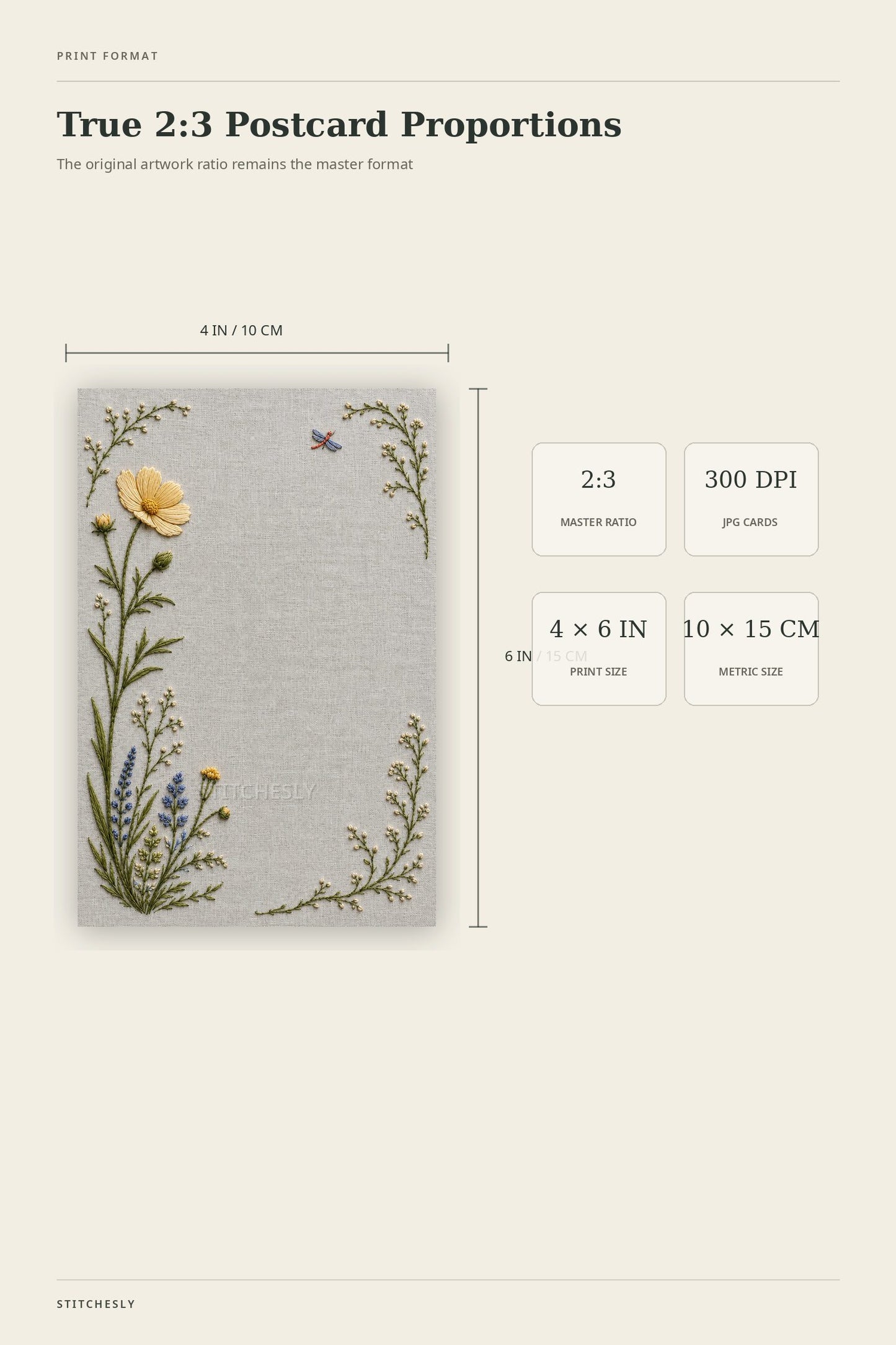 postcard size 2x3 ratio