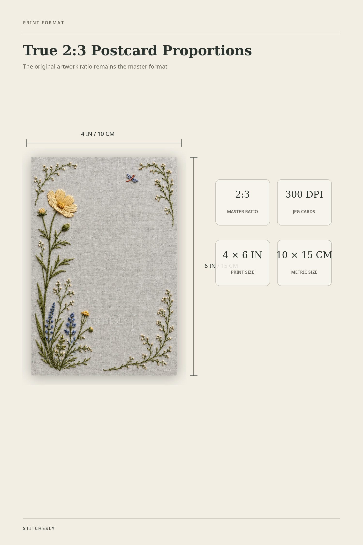 postcard size 2x3 ratio