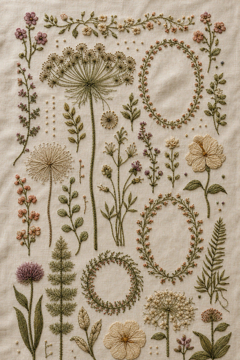 Premium Archival Modular Embroidery Pattern 1 from Modular & Combine Friendly Embroidery Systems Book 4, a digital embroidery design reference for machine embroidery designs, embroidery patterns and embroidery design reference.