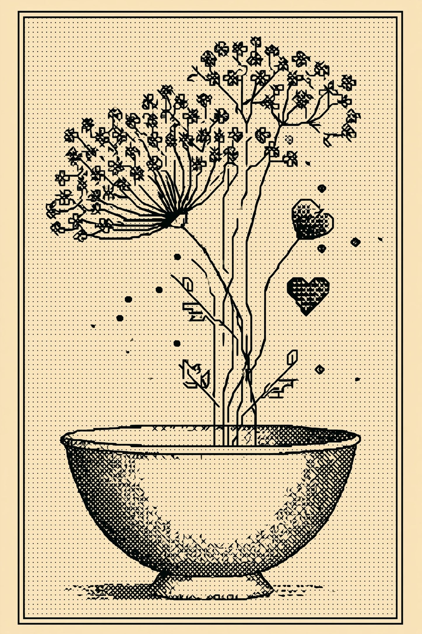 Digital PDF embroidery design bundle cover preview for Monochrome Stitch Language Bundle 2, featuring curated embroidery patterns, motif library references and textile design… - preview 23