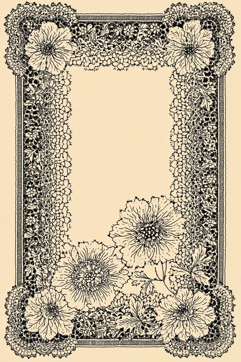 Rectangular Doily Panel from Lace Embroidery & Broderie Designs Book 1, a digital embroidery design reference for machine embroidery designs, embroidery patterns and lace and broderie details.