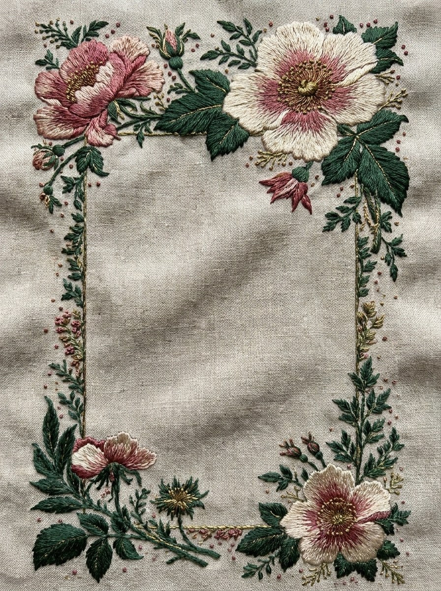 Digital PDF embroidery design bundle cover preview for Ornamental Borders & Baroque Frames Bundle 2, featuring curated embroidery patterns, motif library references and textile… - preview 23