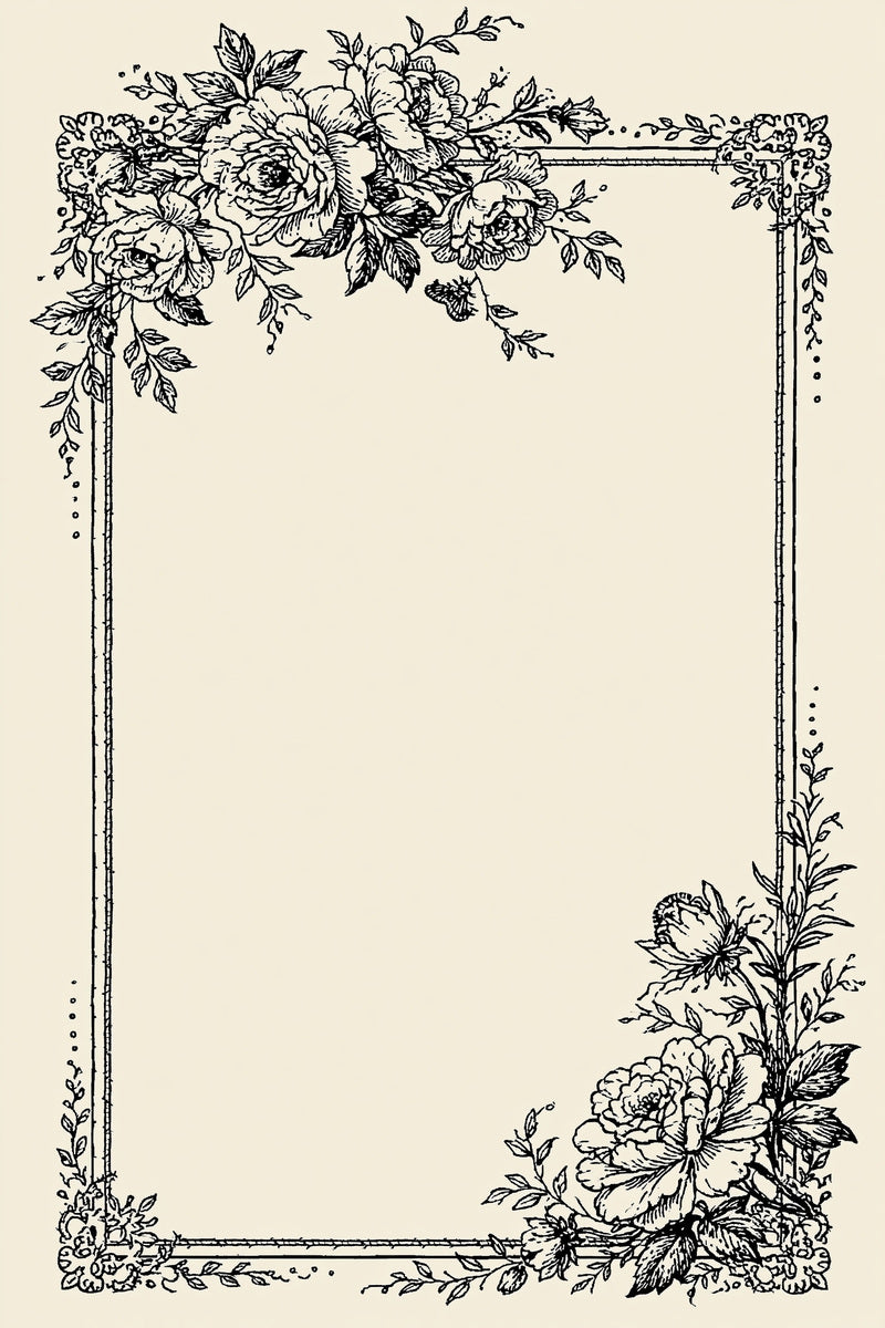 Rectangular Linen Monogram Frame French from French Embroidery & La Broderie Blanche Book 8, a digital embroidery design reference for machine embroidery designs, embroidery patterns and frames and monogram spaces.