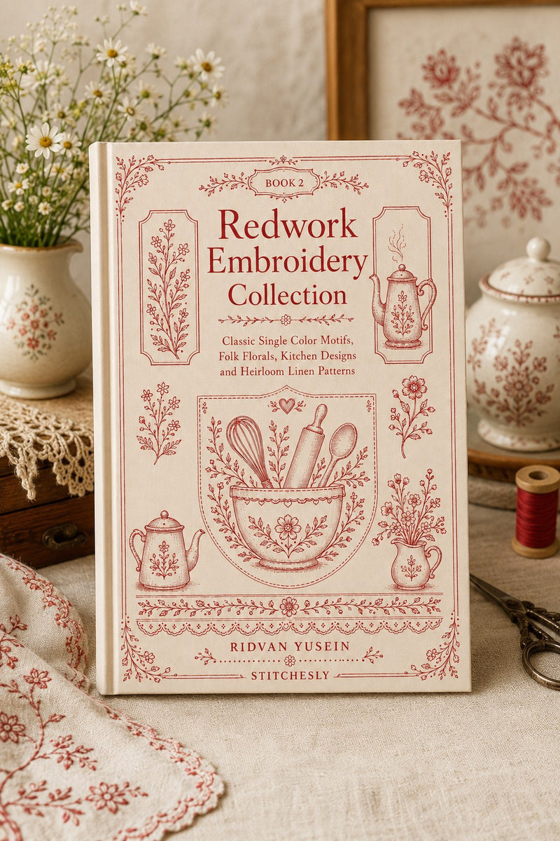 Redwork Embroidery Collection Book 31 Product Book 2 digital PDF embroidery design book - main cover / hero image 4