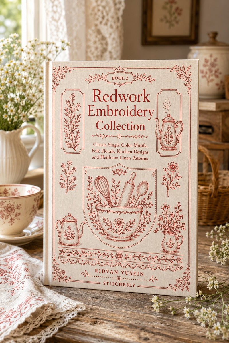 Redwork Embroidery Collection Book 31 Product Book 2 digital PDF embroidery design book - main cover / hero image 1
