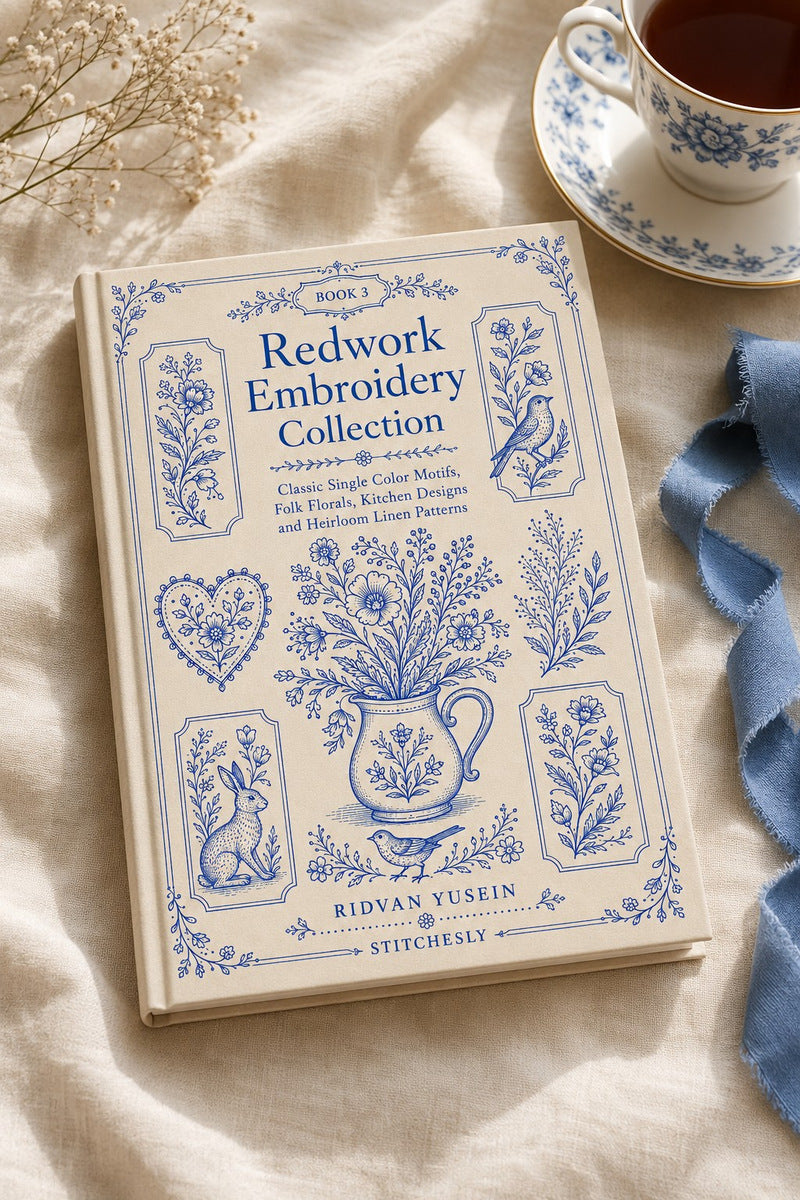 Redwork Embroidery Collection Book 31 Product Book 3 digital PDF embroidery design book - main cover / hero image 5