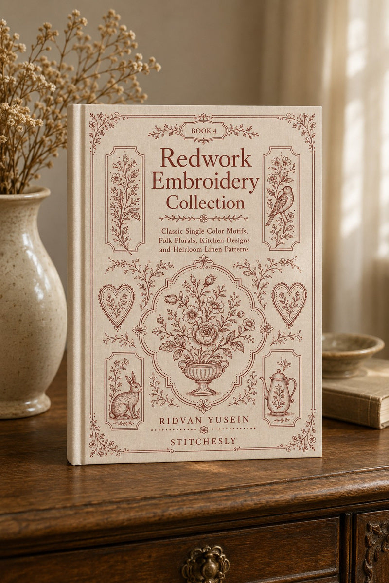 Redwork Embroidery Collection Book 31 Product Book 4 digital PDF embroidery design book - main cover / hero image 4