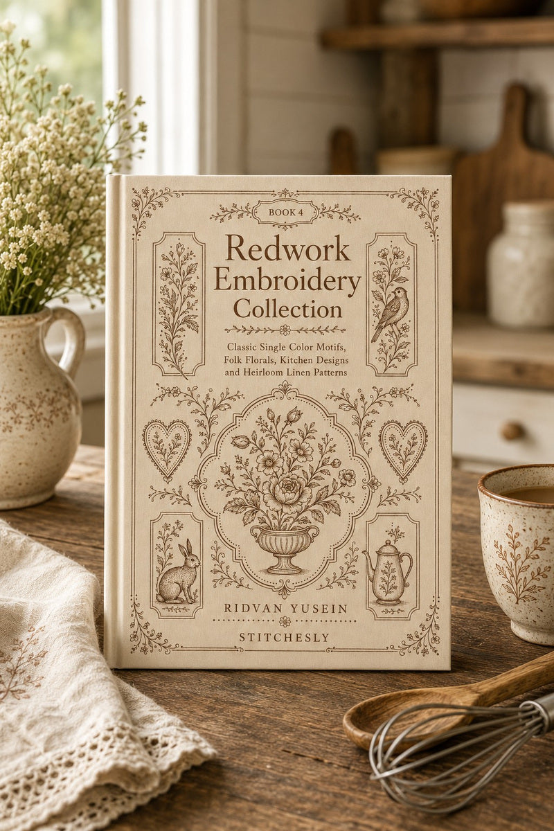 Redwork Embroidery Collection Book 31 Product Book 4 digital PDF embroidery design book - main cover / hero image 5