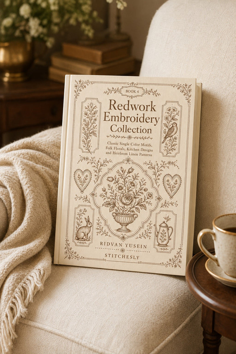 Redwork Embroidery Collection Book 31 Product Book 4 digital PDF embroidery design book - main cover / hero image 6