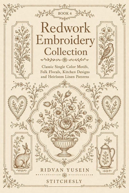 Redwork Embroidery Collection Book 31 Product Book 4 digital PDF embroidery design book - main cover / hero image 7