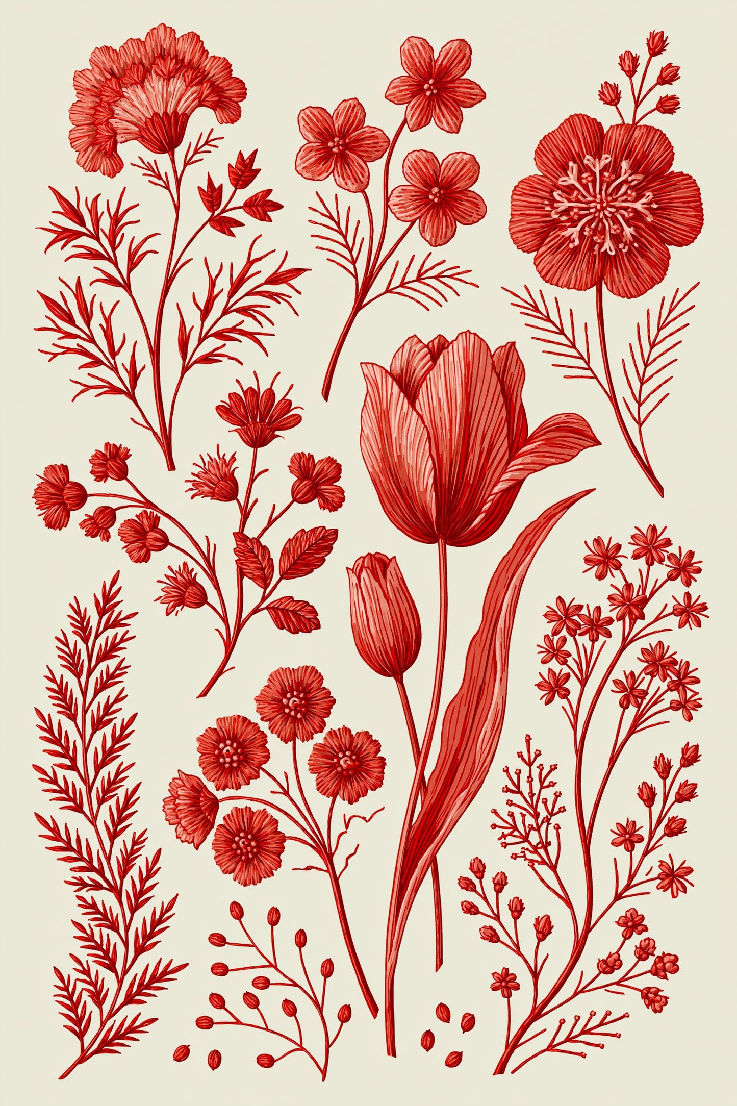 Digital PDF embroidery design bundle cover preview for Monochrome Stitch Language Bundle 3, featuring curated embroidery patterns, motif library references and textile design… - preview 15