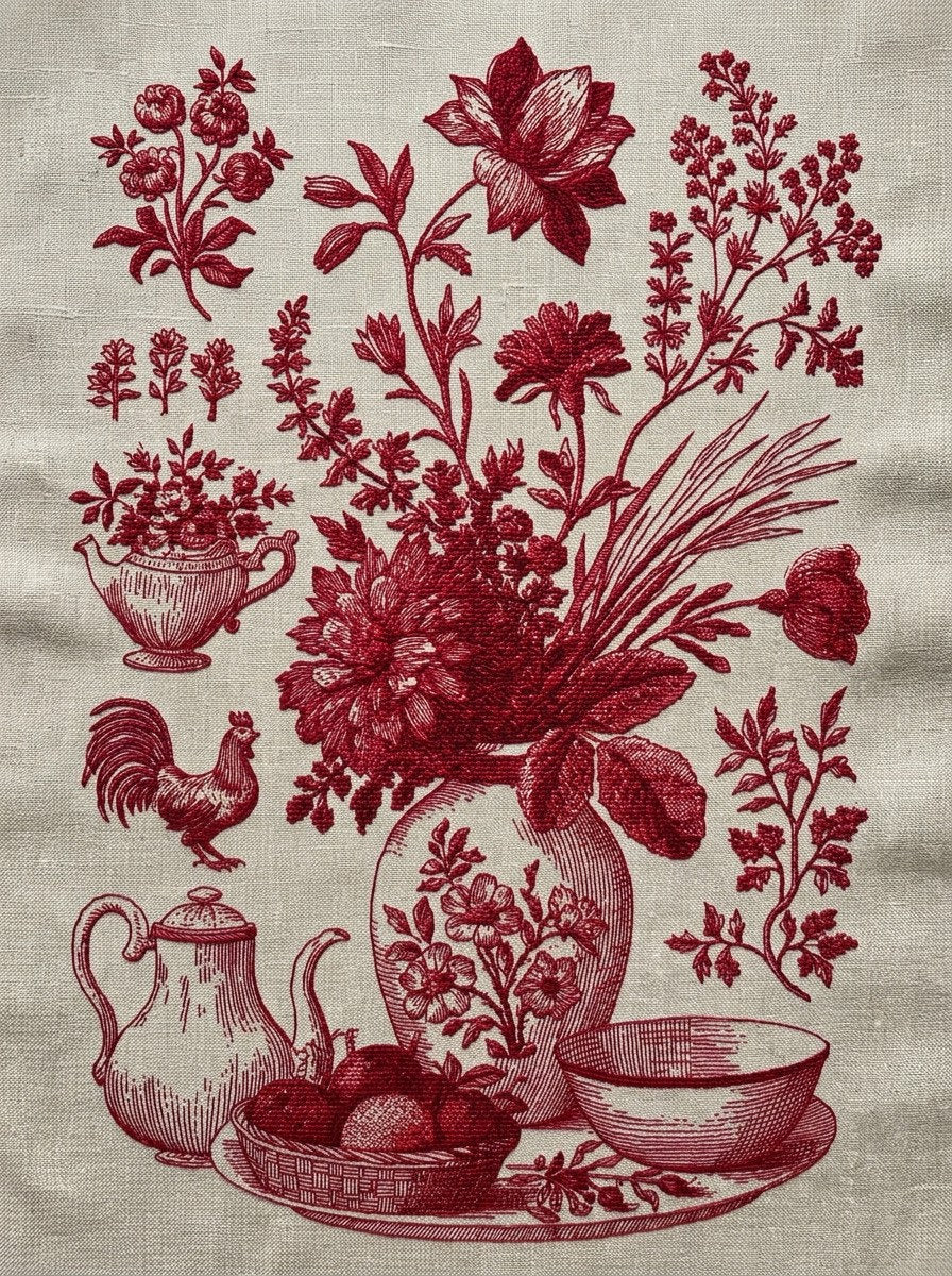 Vintage Cross Stitch & Redwork Library Book 18 Product Book 1 digital PDF embroidery design book - sample plate / motif preview 6