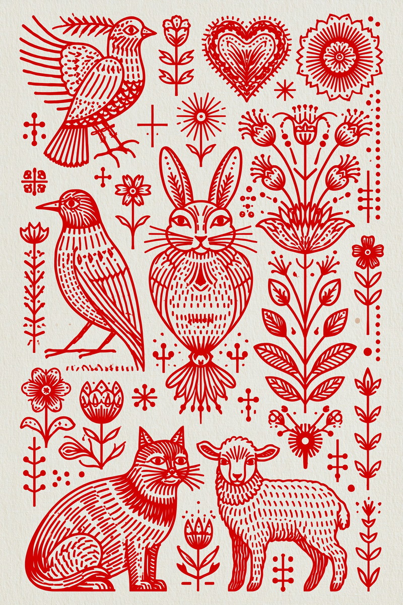 Redwork Embroidery Collection Book 31 Product Book 2 digital PDF embroidery design book - sample plate / motif preview 6