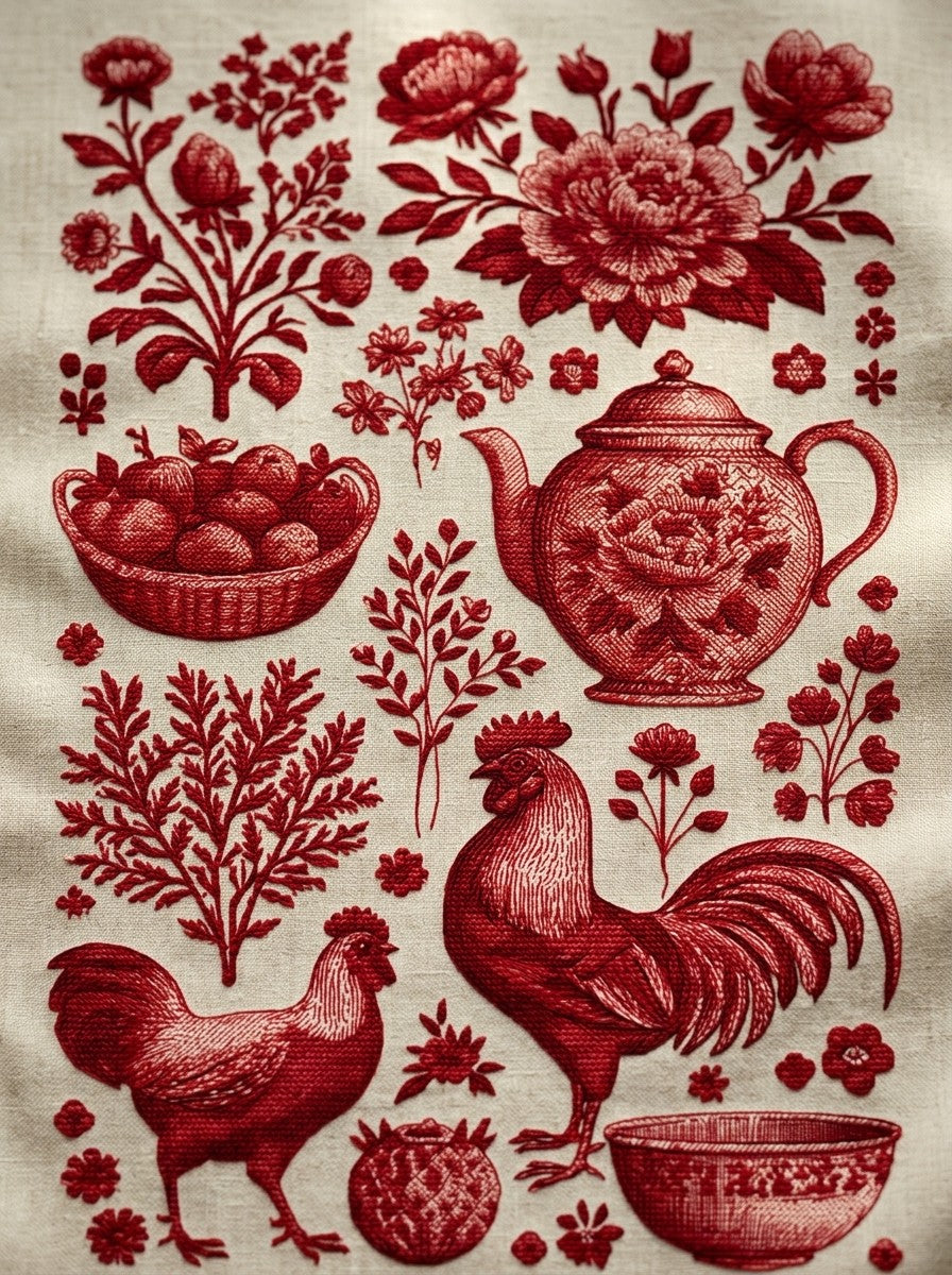 Vintage Cross Stitch & Redwork Library Book 18 Product Book 2 digital PDF embroidery design book - sample plate / motif preview 7