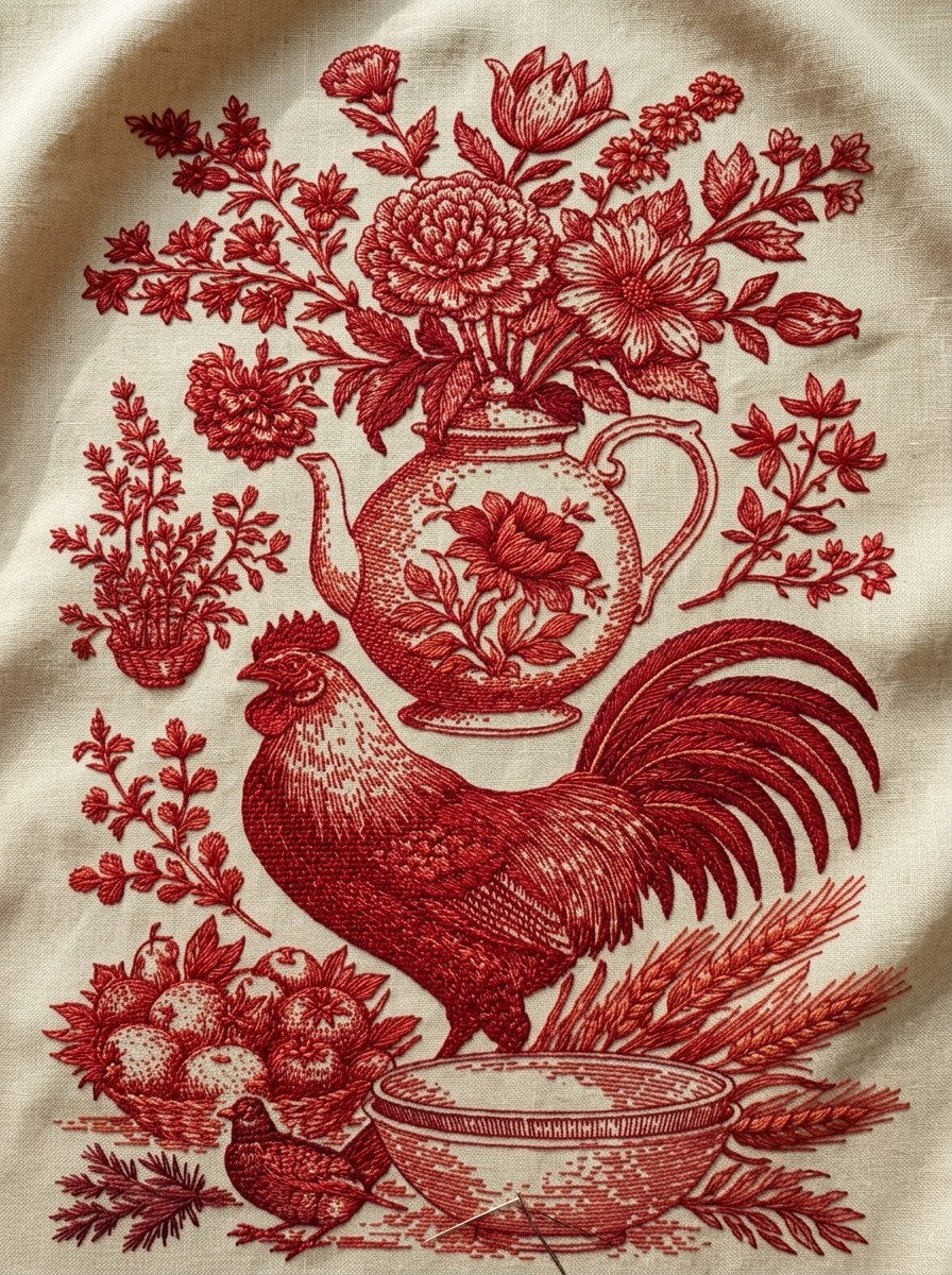 Vintage Cross Stitch & Redwork Library Book 18 Product Book 4 digital PDF embroidery design book - sample plate / motif preview 5
