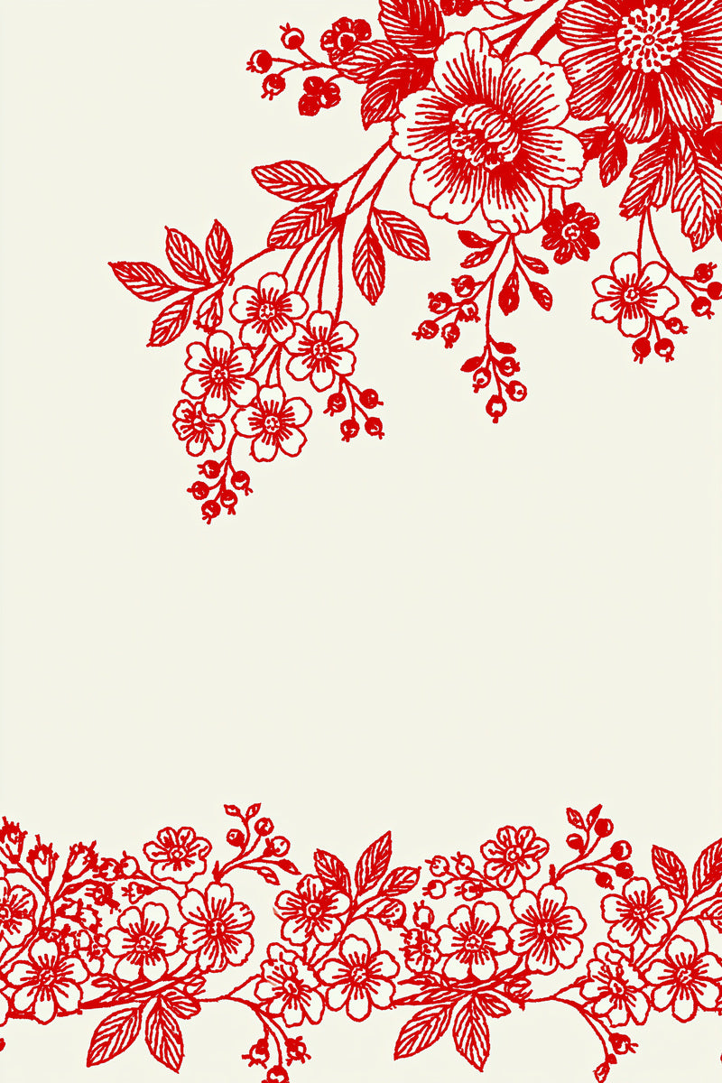 Redwork Kitchen Table Border from Napkins, Table Runners & Kitchen Linens Book 3, a digital embroidery design reference for machine embroidery designs, embroidery patterns and border and edge embroidery.