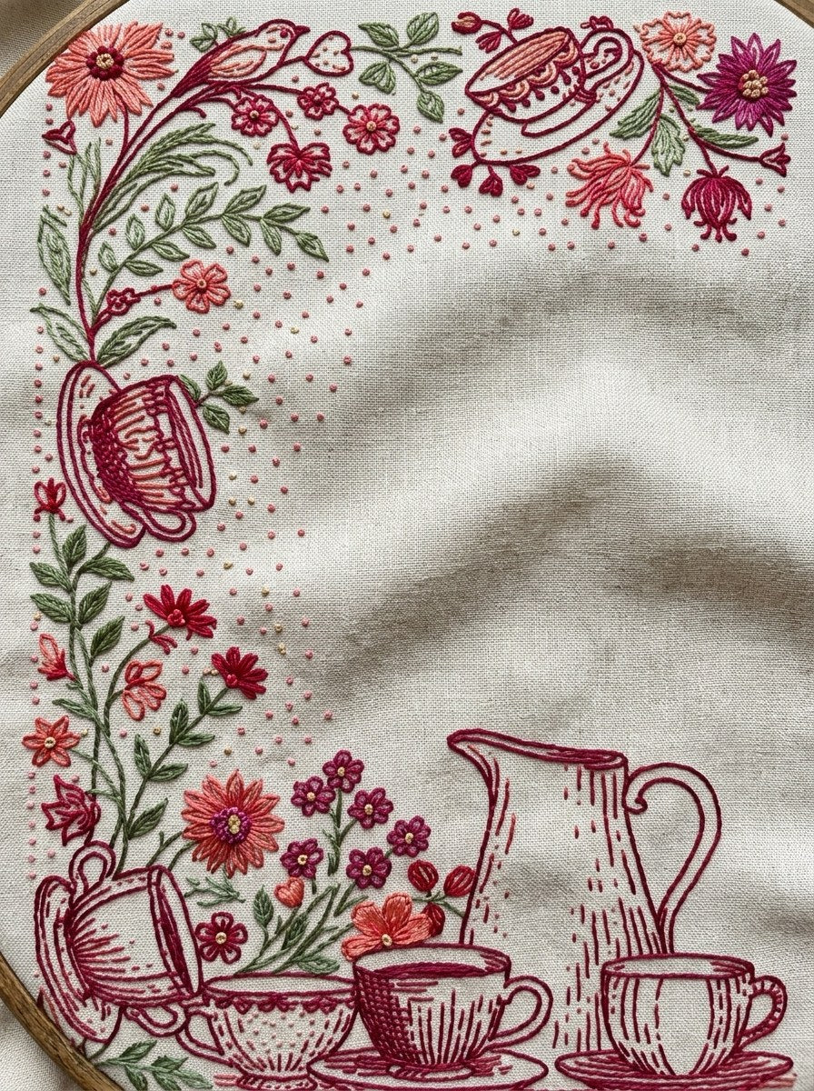 Digital PDF embroidery design bundle cover preview for Monochrome Stitch Language Bundle 1, featuring curated embroidery patterns, motif library references and textile design… - preview 24