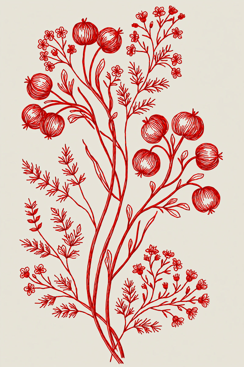 Redwork Kitchen Towel Motif from Napkins, Table Runners & Kitchen Linens Book 1, a digital embroidery design reference for machine embroidery designs, embroidery patterns and border and edge embroidery.