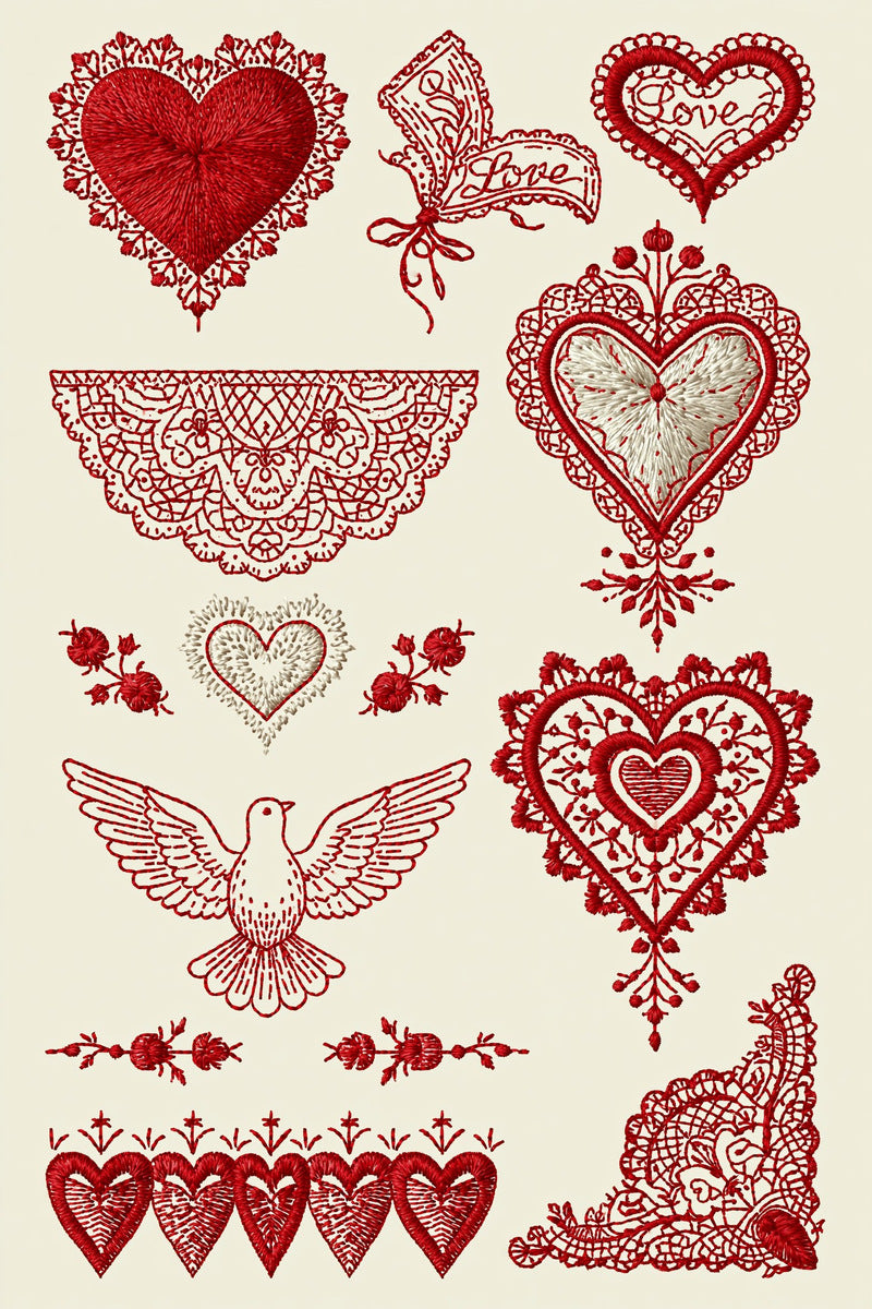 Valentine’s Day Embroidery Book 26 Product Book 2 digital PDF embroidery design book - product image 27
