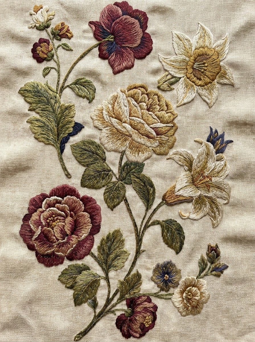 Renaissance Hand Embroidery Book 19 Product Book 7 digital PDF embroidery design book - sample plate / motif preview 6