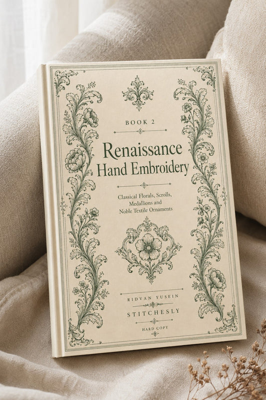 Renaissance Hand Embroidery Book 19 Product Book 2 digital PDF embroidery design book - main cover / hero image 2