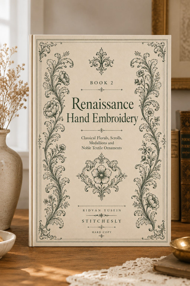 Renaissance Hand Embroidery Book 19 Product Book 2 digital PDF embroidery design book - main cover / hero image 3