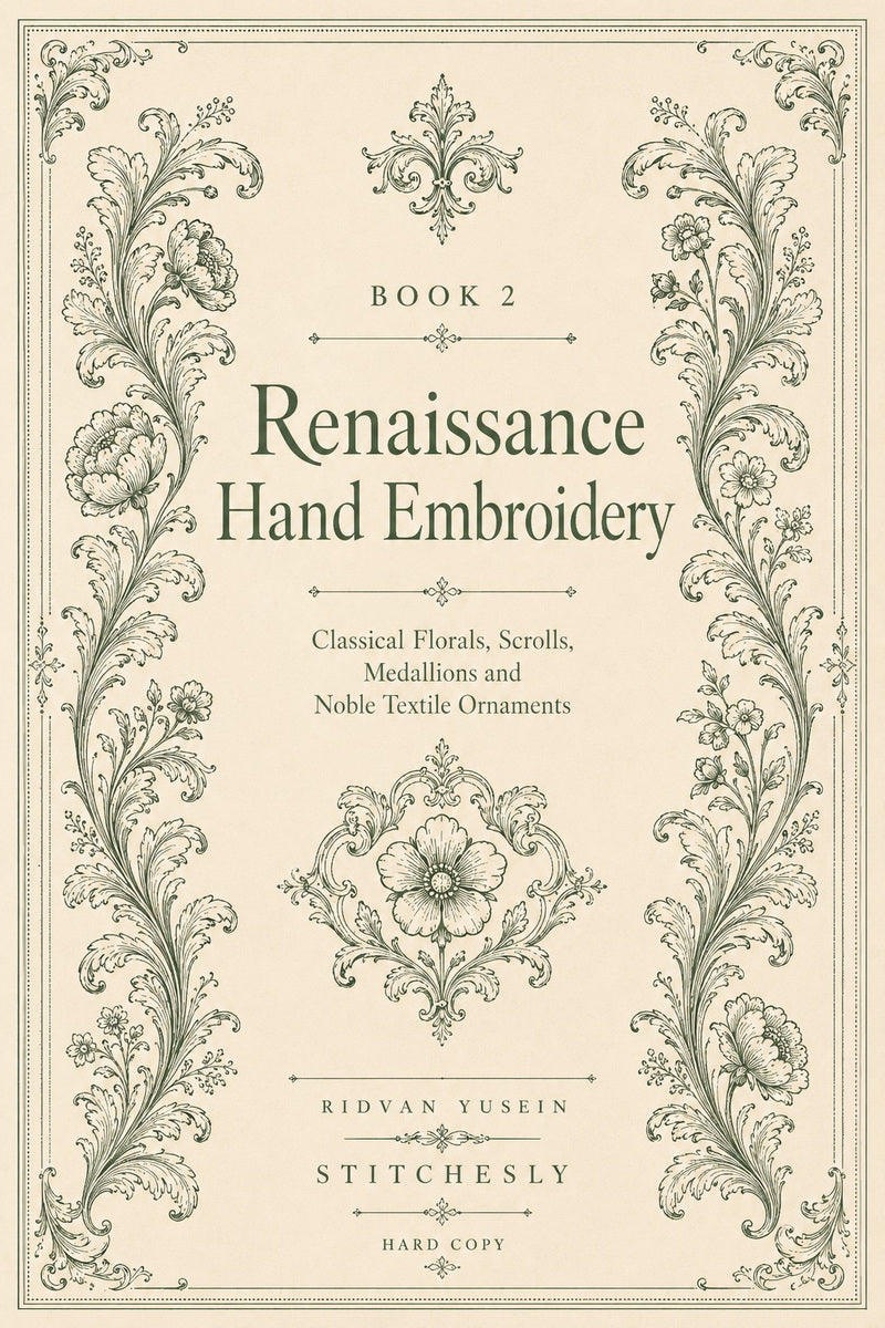 Renaissance Hand Embroidery Book 19 Product Book 2 digital PDF embroidery design book - main cover / hero image 1