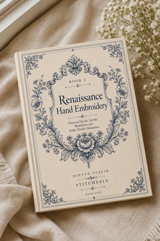 Renaissance Hand Embroidery Book 19 Product Book 4 digital PDF embroidery design book - main cover / hero image 2