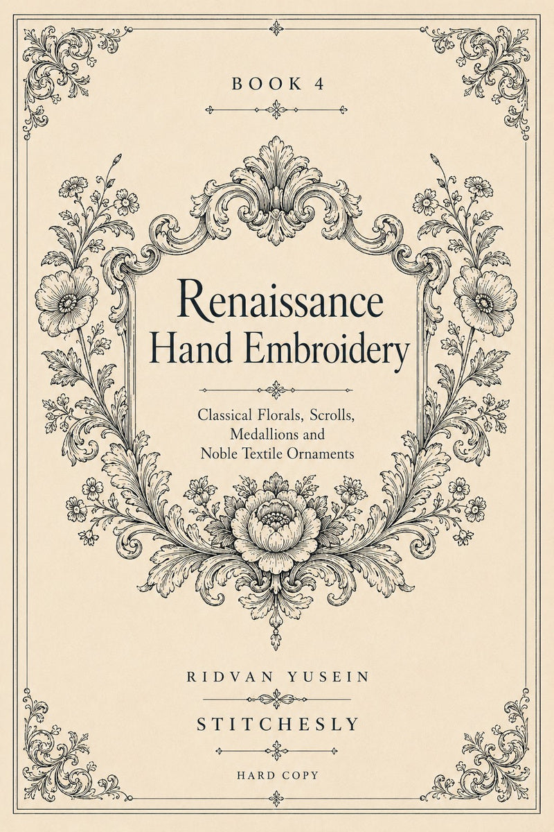 Renaissance Hand Embroidery Book 19 Product Book 4 digital PDF embroidery design book - main cover / hero image 1