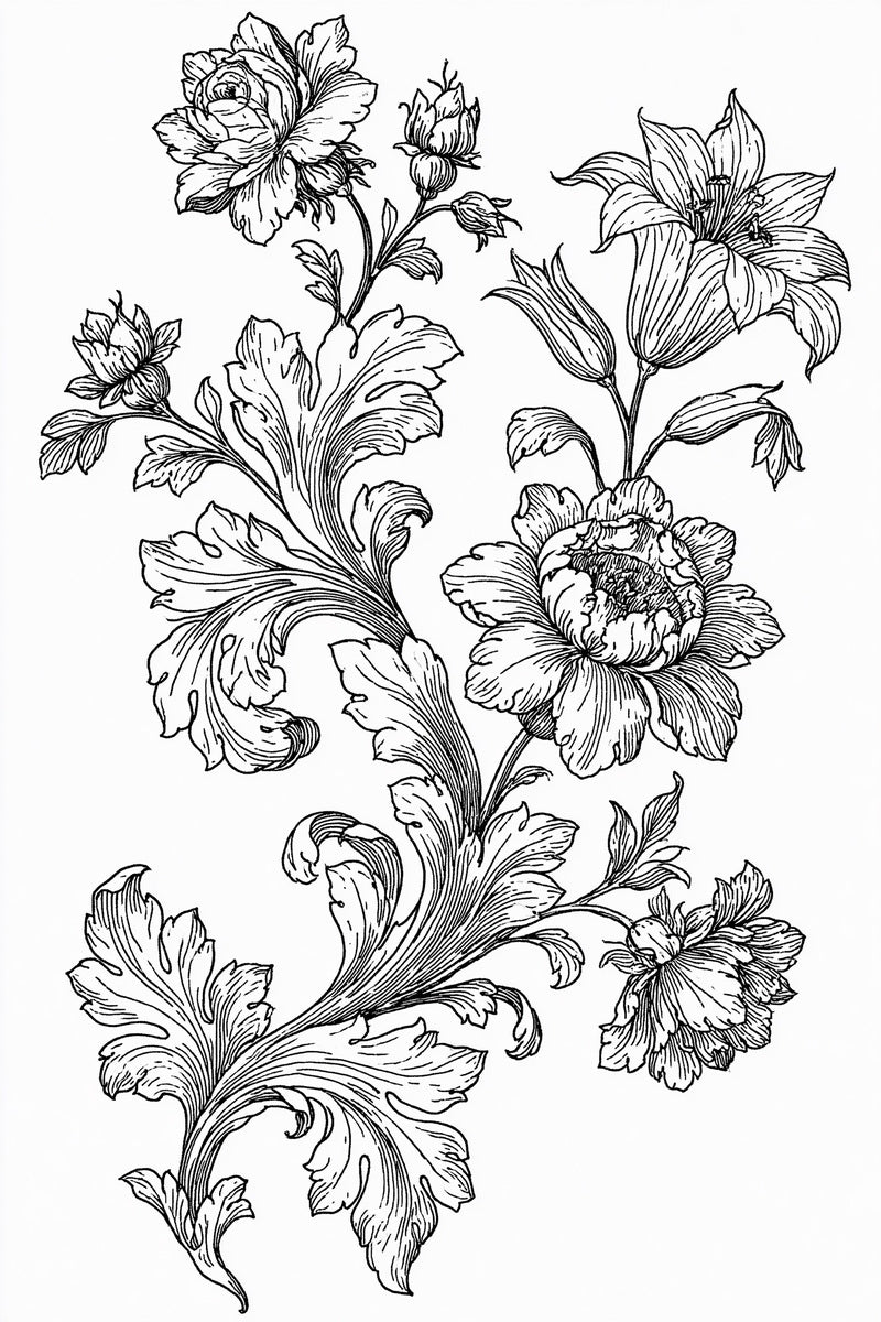 Renaissance Hand Embroidery Book 19 Product Book 8 digital PDF embroidery design book - main cover / hero image 4