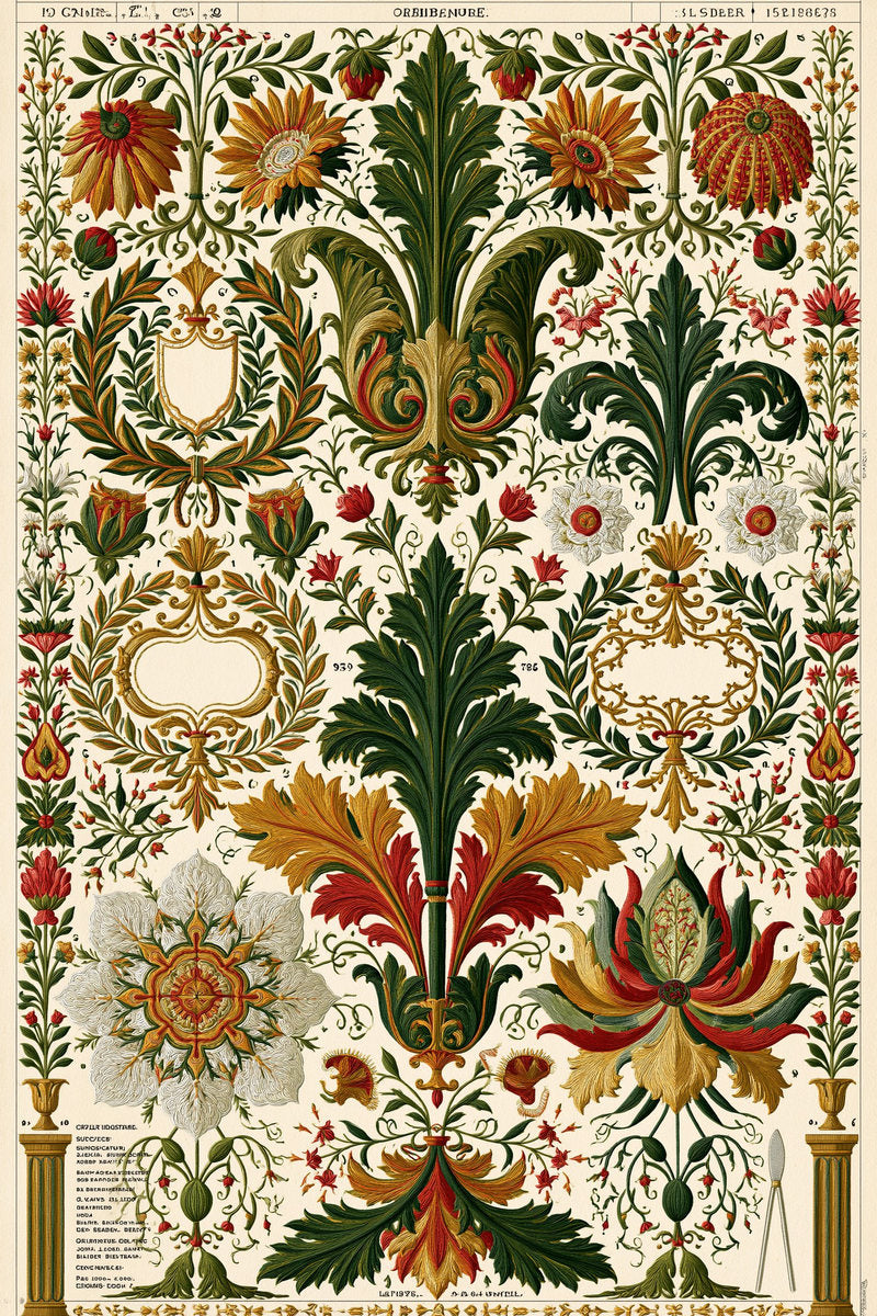 Renaissance Hand Embroidery Book 19 Product Book 7 digital PDF embroidery design book - sample plate / motif preview 5