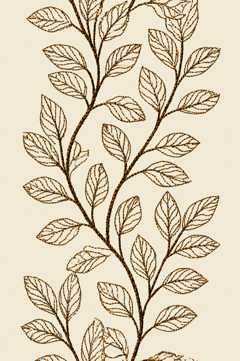 Repeating Leaf Border 02 from Botanical Embroidery Designs Book 4, a digital embroidery design reference for machine embroidery designs, embroidery patterns and border and edge embroidery.