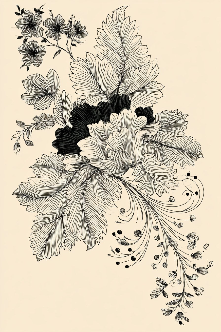 Digital PDF embroidery design bundle cover preview for Botanical Garden Archive Bundle 3, featuring curated embroidery patterns, motif library references and textile design… - preview 17